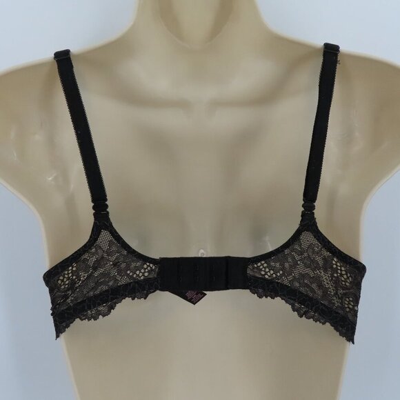 Victorias Secret 34B Dream Angels Push Up Black Lace Trim Bra Underwire Padded - Picture 6 of 14